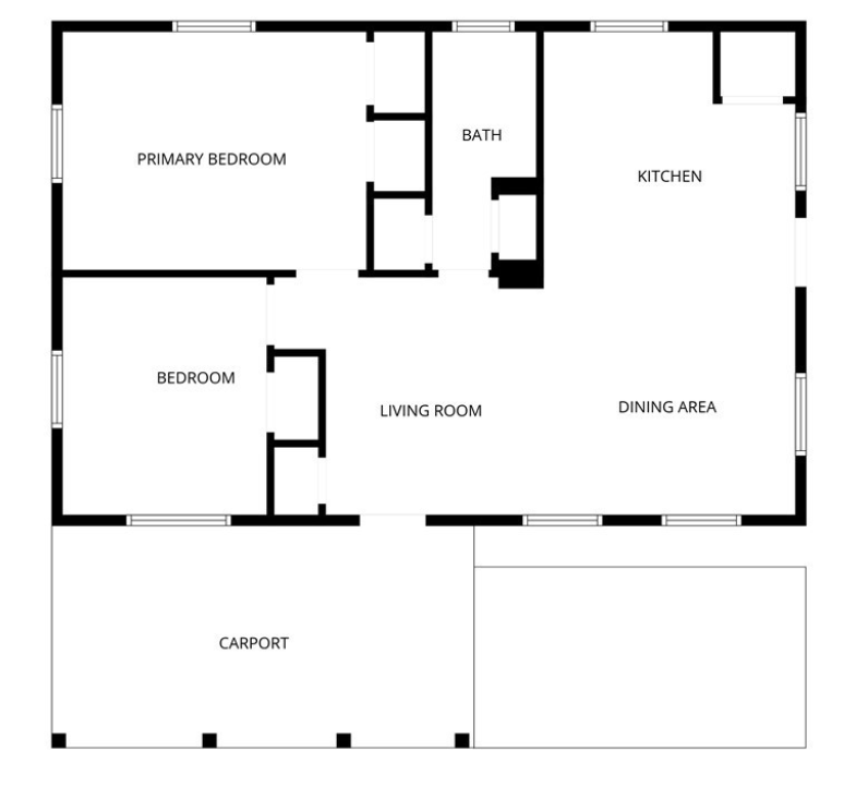 Bungalow Layout Blueprint